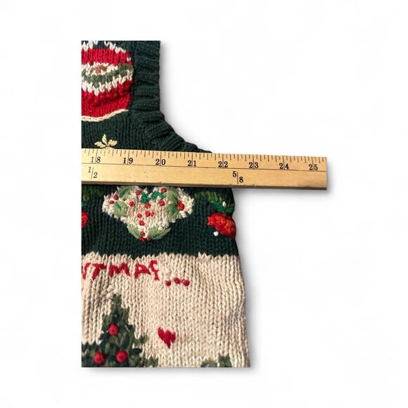 Vintage Tiara International Women's Christmas Cardigan Green Size XL Button Up - Picture 5 of 7